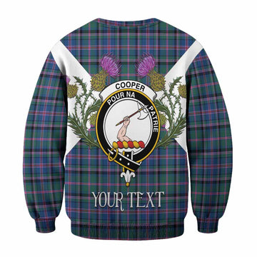 Cooper Tartan Family Crest Sweatshirt Scottish Burns Night Thistle Floral