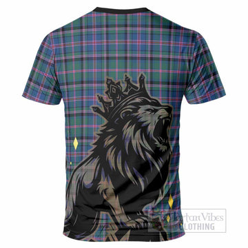 Cooper Tartan Family Crest T-Shirt Crowned Lion Roaring