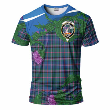 Cooper Tartan Family Crest T-Shirt Thistle in Minimalism