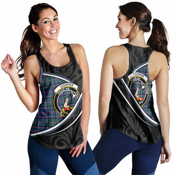 Cooper Tartan Family Crest Women Racerback Tanks Celtic Scottish Thistle Floral - Tartan Vibes Clothing