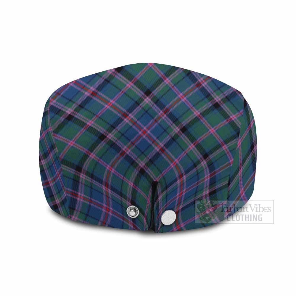 Cooper Tartan Flat Cap, Jeff Cap Cross Style with Family Crest - Tartan Vibes Clothing