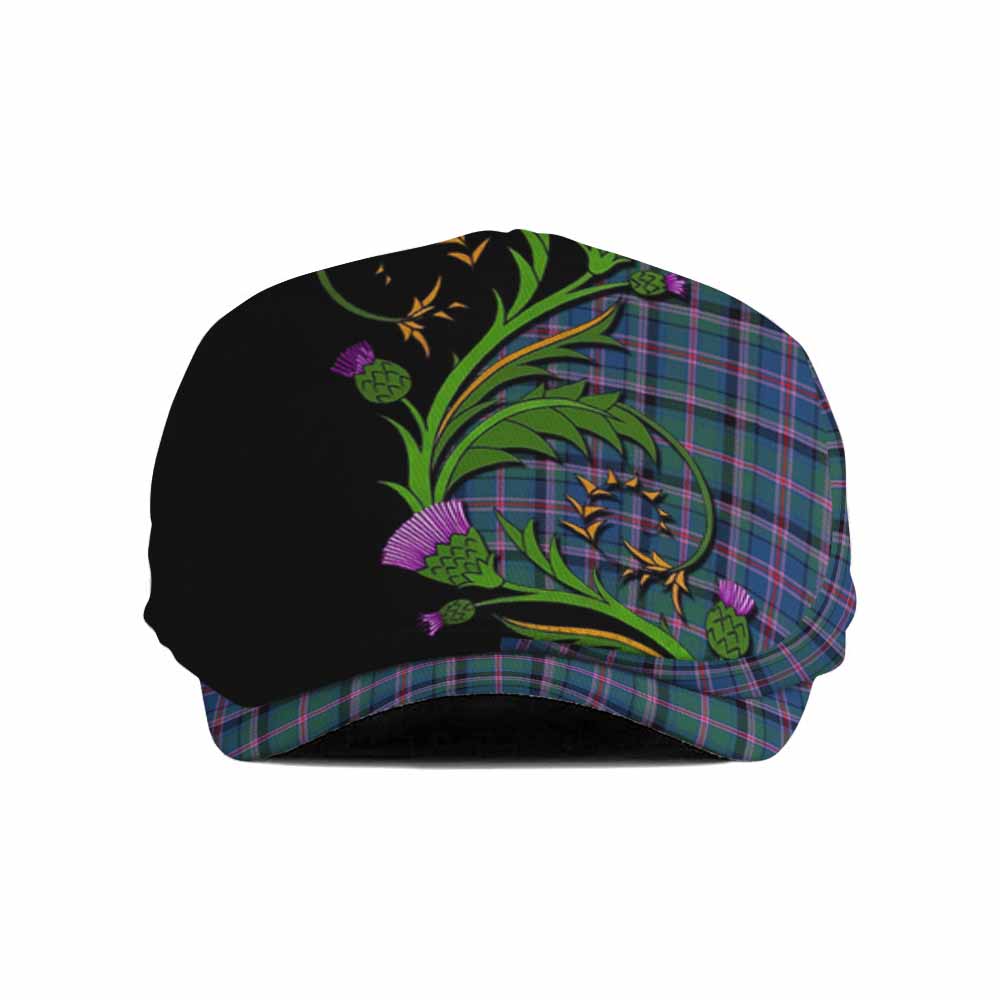 Cooper Tartan Flat Cap, Jeff Cap Scottish Thistle Pride Heritage Art Flat Cap - Tartan Vibes Clothing
