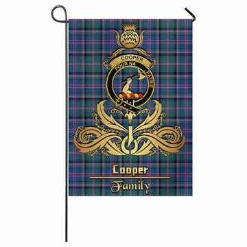 Cooper Tartan Garden Flag with Highland Thistle Cherish Family Crest Style