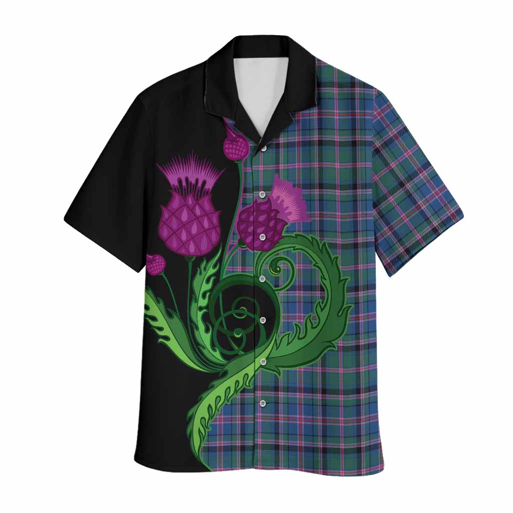 Cooper Tartan Hawaiian Shirt Traditional Scottish Thistle