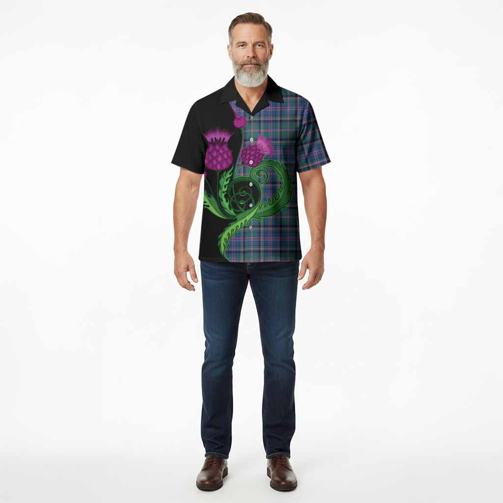 Cooper Tartan Hawaiian Shirt Traditional Scottish Thistle