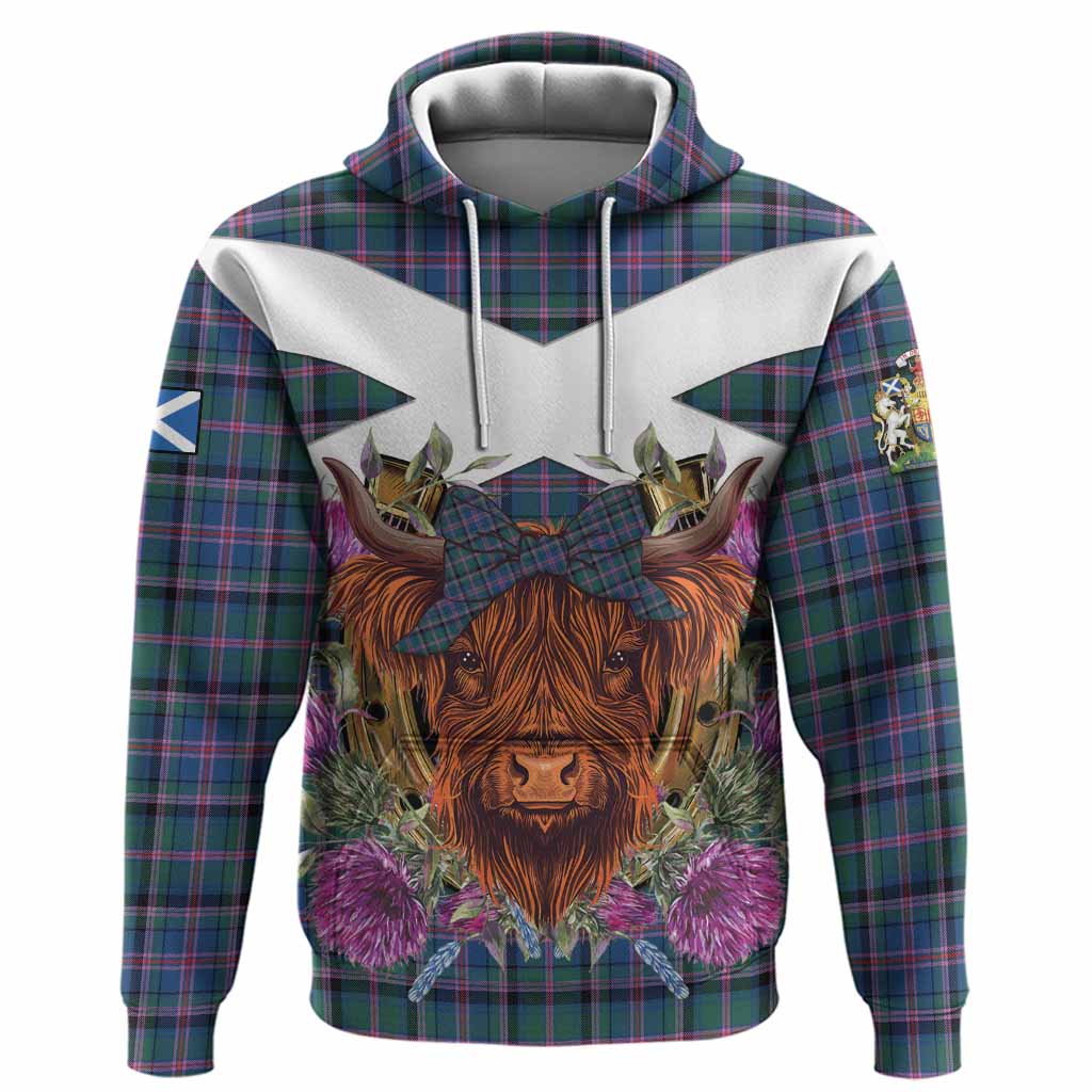 Cooper Tartan Hoodie Scottish Thistle Heilan Coo