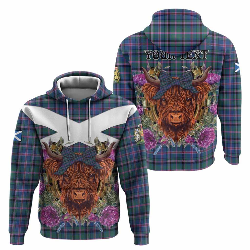 Cooper Tartan Hoodie Scottish Thistle Heilan Coo