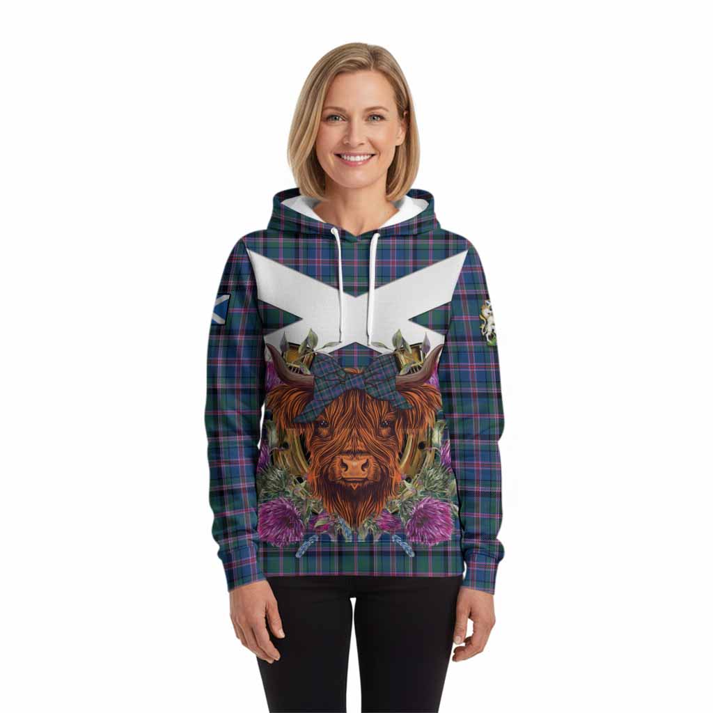 Cooper Tartan Hoodie Scottish Thistle Heilan Coo