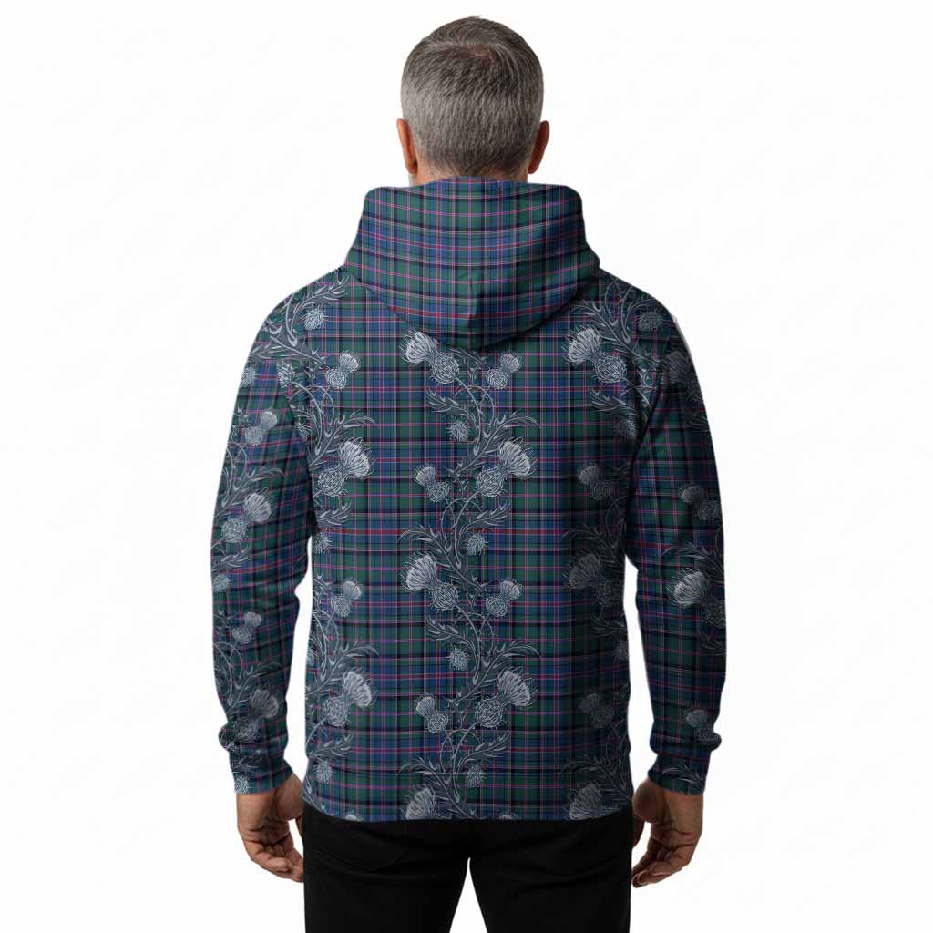 Cooper Tartan Hoodie Seamless Scottish Thistle Flowers