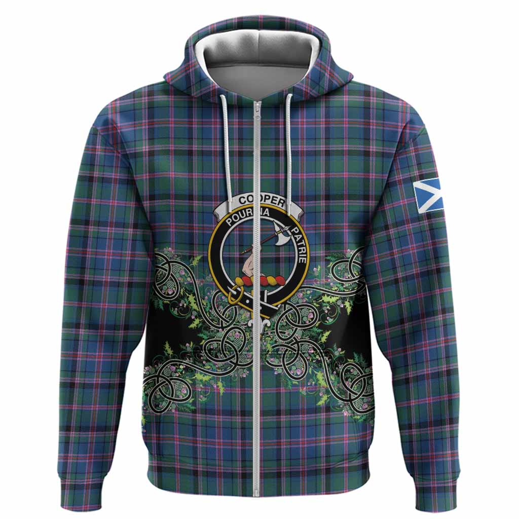 Cooper Tartan Hoodie Thistle Scottish Spirit