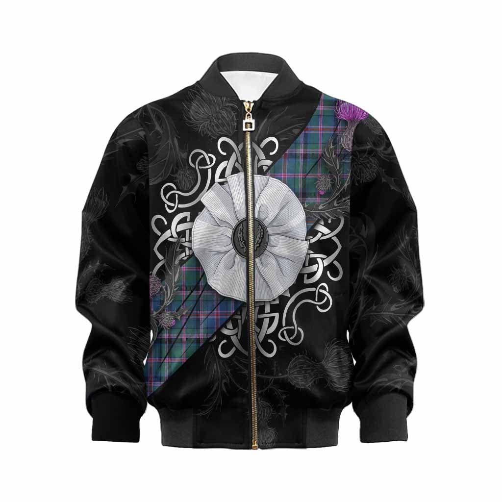 Cooper Tartan Kid Bomber Jacket Jacobite White Rose Kid XS - Tartan Vibes Clothing