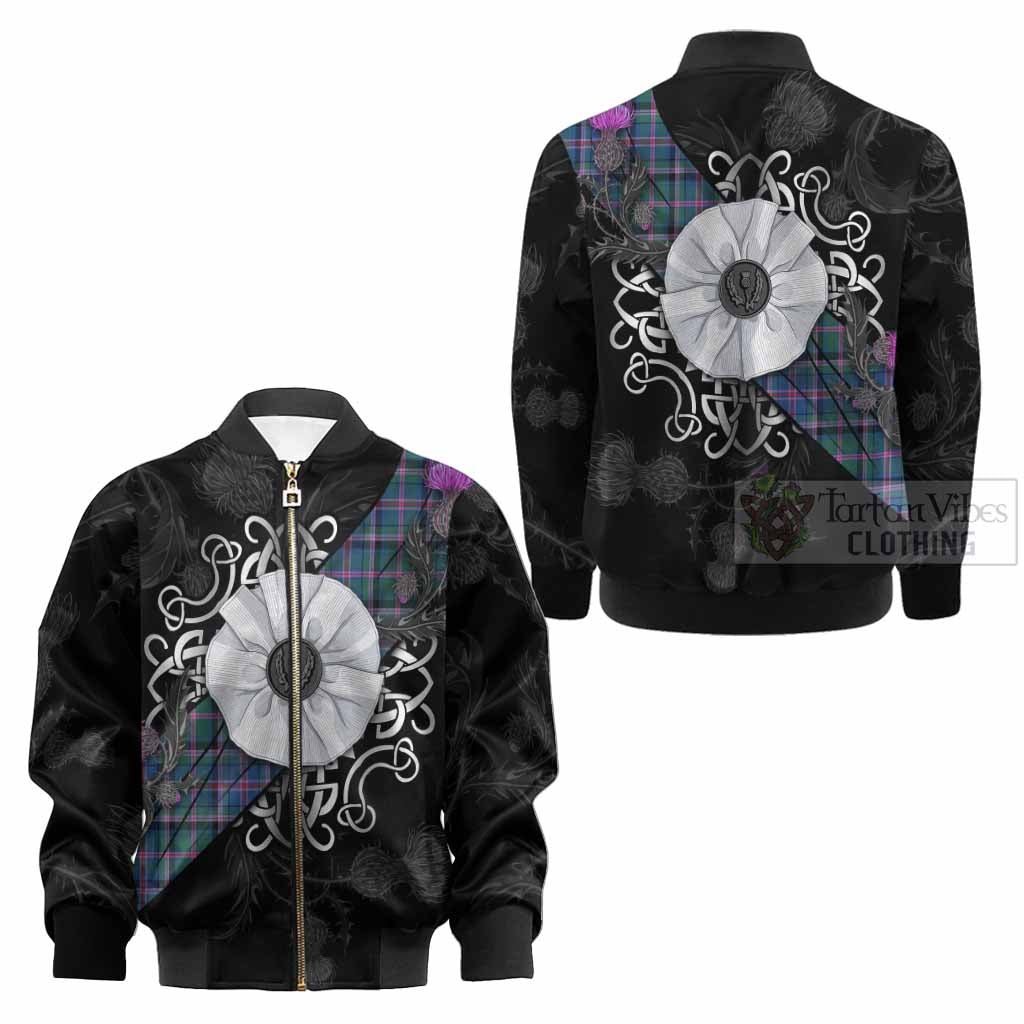 Cooper Tartan Kid Bomber Jacket Jacobite White Rose - Tartan Vibes Clothing
