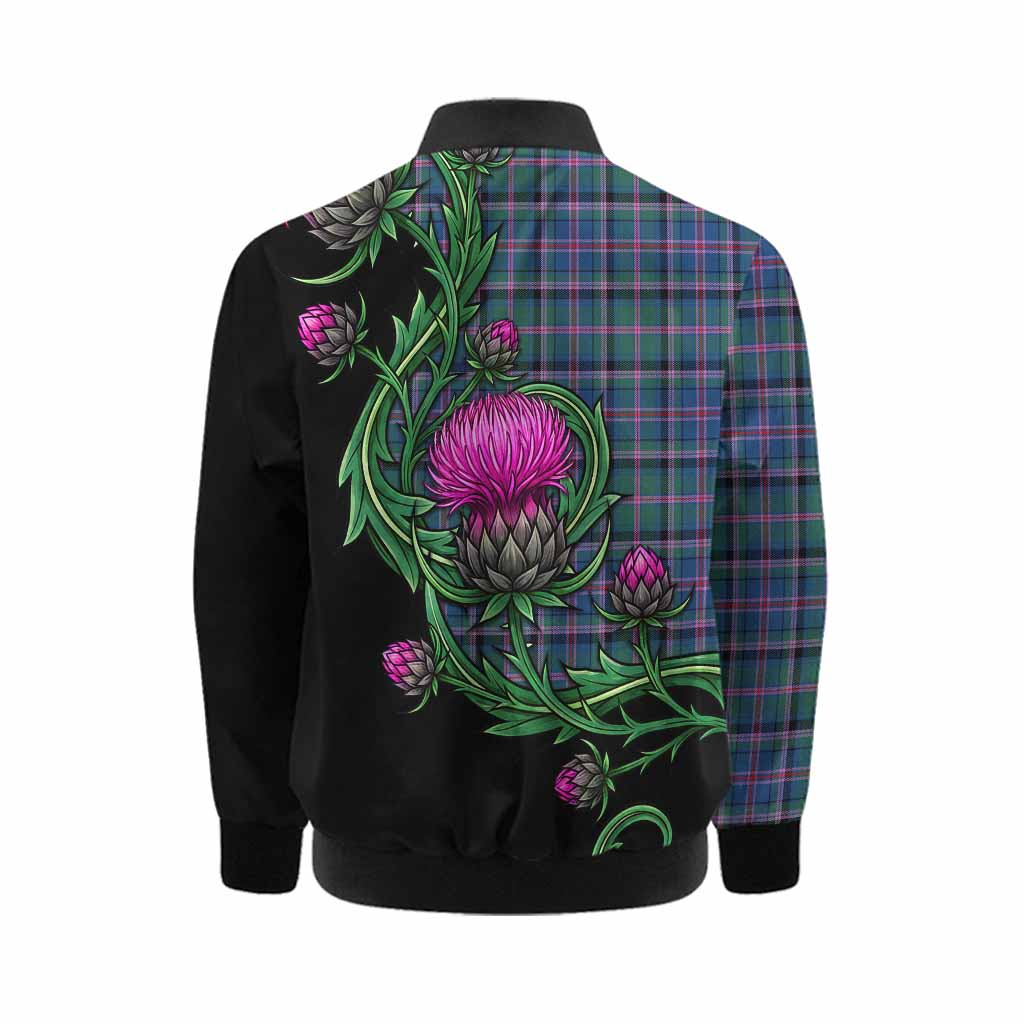 Cooper Tartan Kid Bomber Jacket Resilient Scottish Thistle Kid - Tartan Vibes Clothing