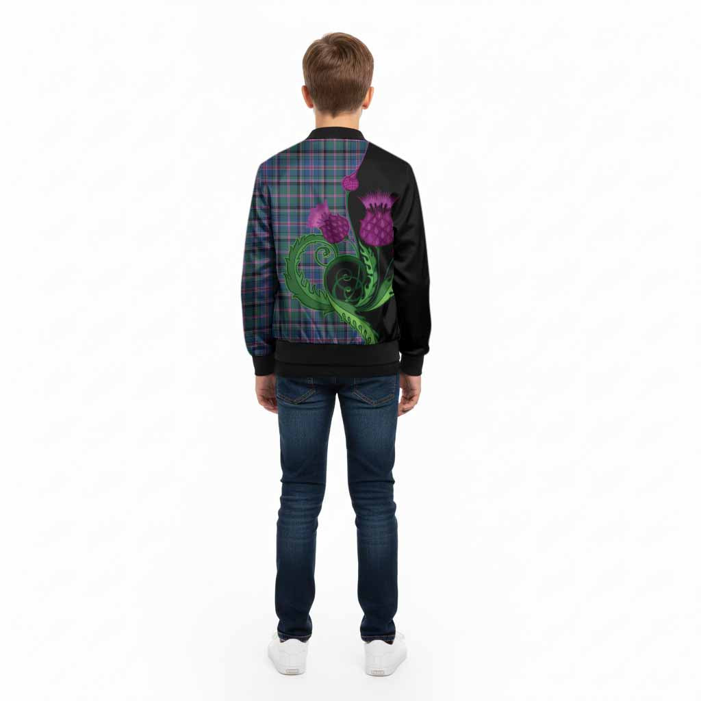 Cooper Tartan Kid Bomber Jacket Traditional Scottish Thistle