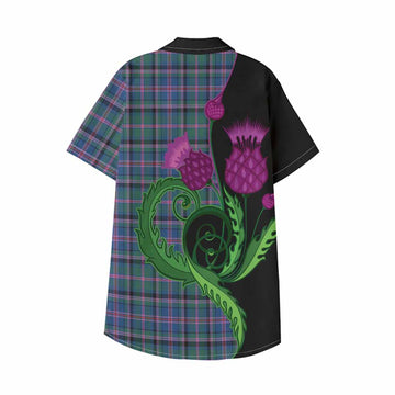Cooper Tartan Kid Hawaiian Shirt Traditional Scottish Thistle