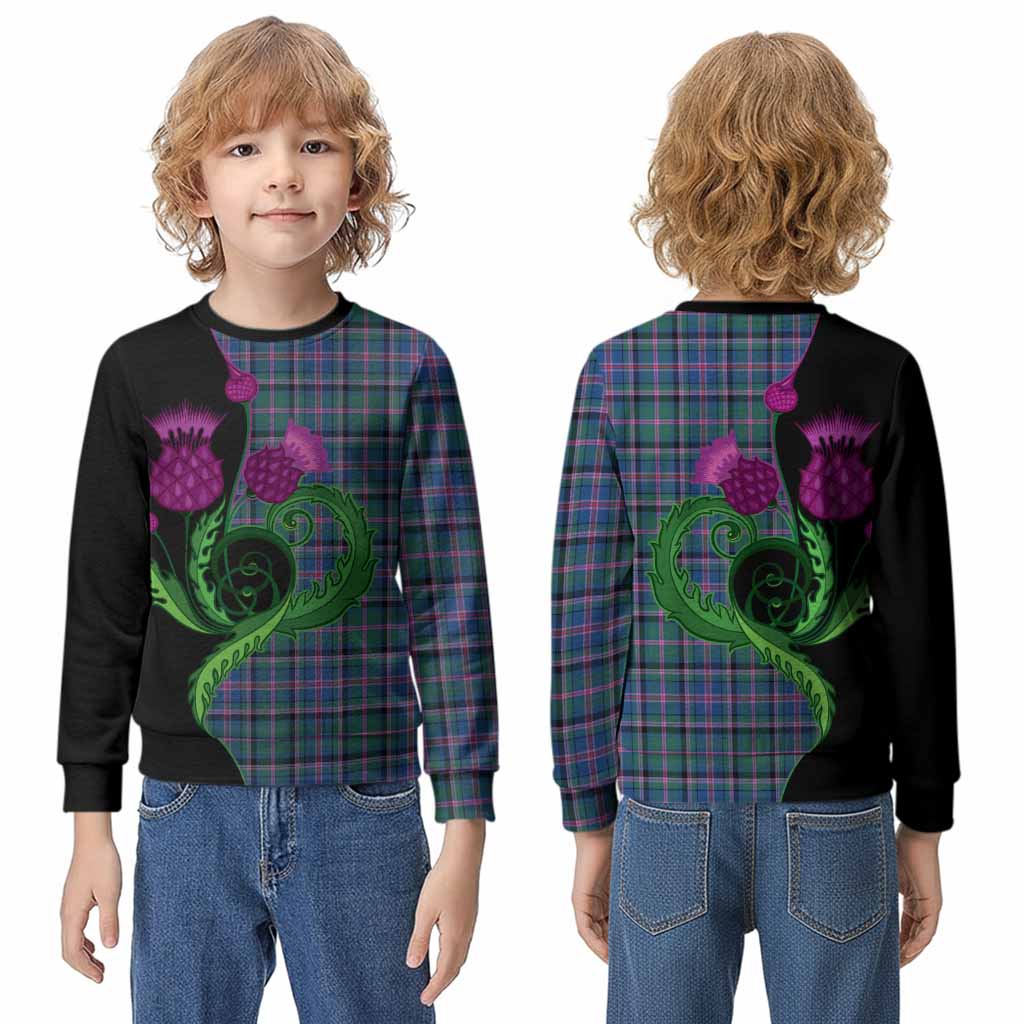 Cooper Tartan Kid Knitted Sweatshirt Traditional Scottish Thistle