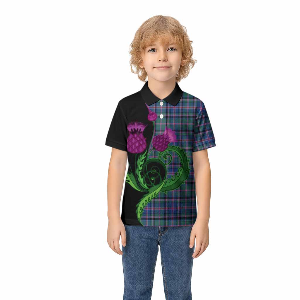 Cooper Tartan Kid Polo Shirt Traditional Scottish Thistle