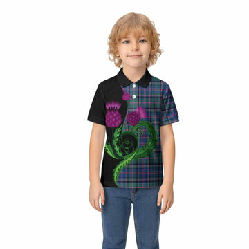 Cooper Tartan Kid Polo Shirt Traditional Scottish Thistle