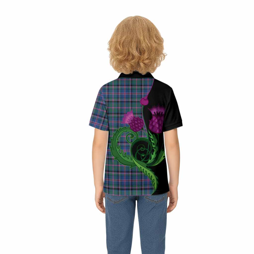 Cooper Tartan Kid Polo Shirt Traditional Scottish Thistle