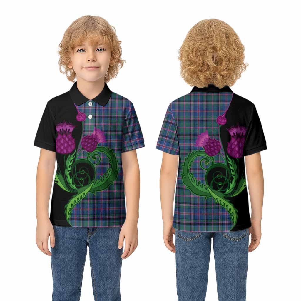 Cooper Tartan Kid Polo Shirt Traditional Scottish Thistle
