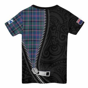 Cooper Tartan Kid T-shirt New Zealand Pattern Unique Zipper Stylized