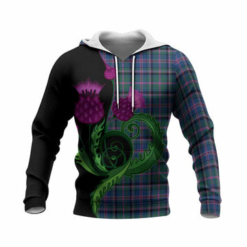 Cooper Tartan Knitted Hoodie Traditional Scottish Thistle