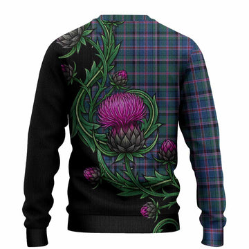 Cooper Tartan Knitted Sweater Resilient Scottish Thistle - Tartan Vibes Clothing