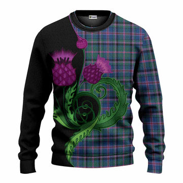 Cooper Tartan Knitted Sweater Traditional Scottish Thistle