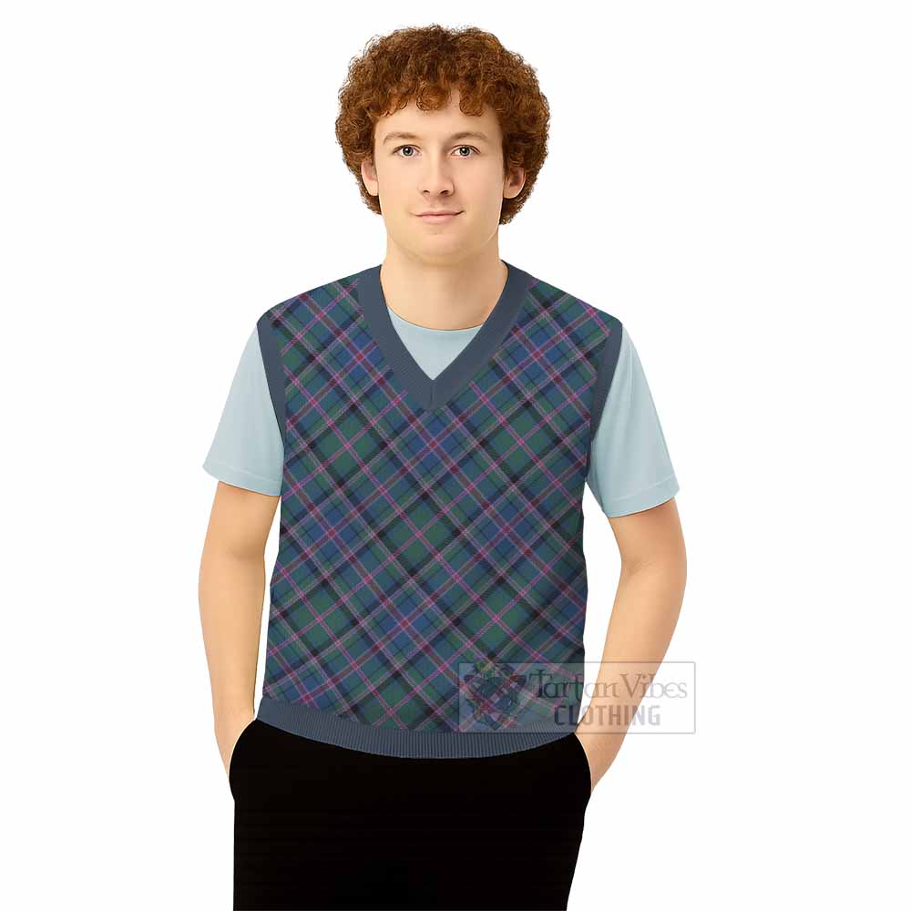 Cooper Tartan  Knitted V-Neck Vest Cross Style