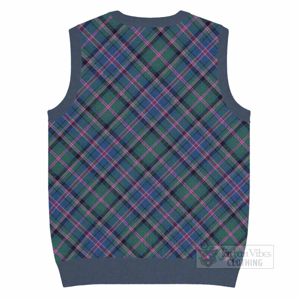 Cooper Tartan  Knitted V-Neck Vest Cross Style