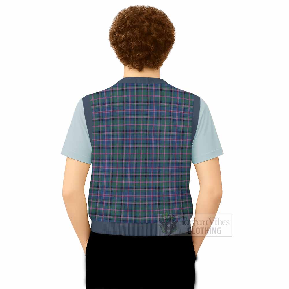 Cooper Tartan Knitted V-Neck Vest with Family Crest - Tartan Vibes Clothing