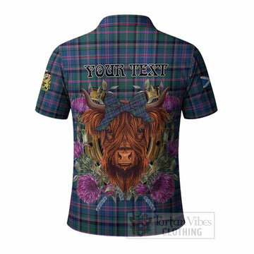 Cooper Tartan Polo Shirt Scottish Thistle Heilan Coo