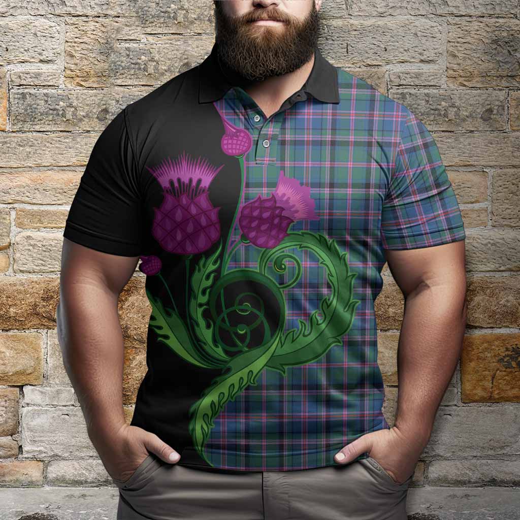 Cooper Tartan Polo Shirt Traditional Scottish Thistle