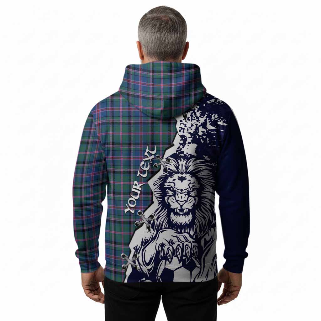 Cooper Tartan Scottish Hoodie Angry Lion With Soccer Ball Style