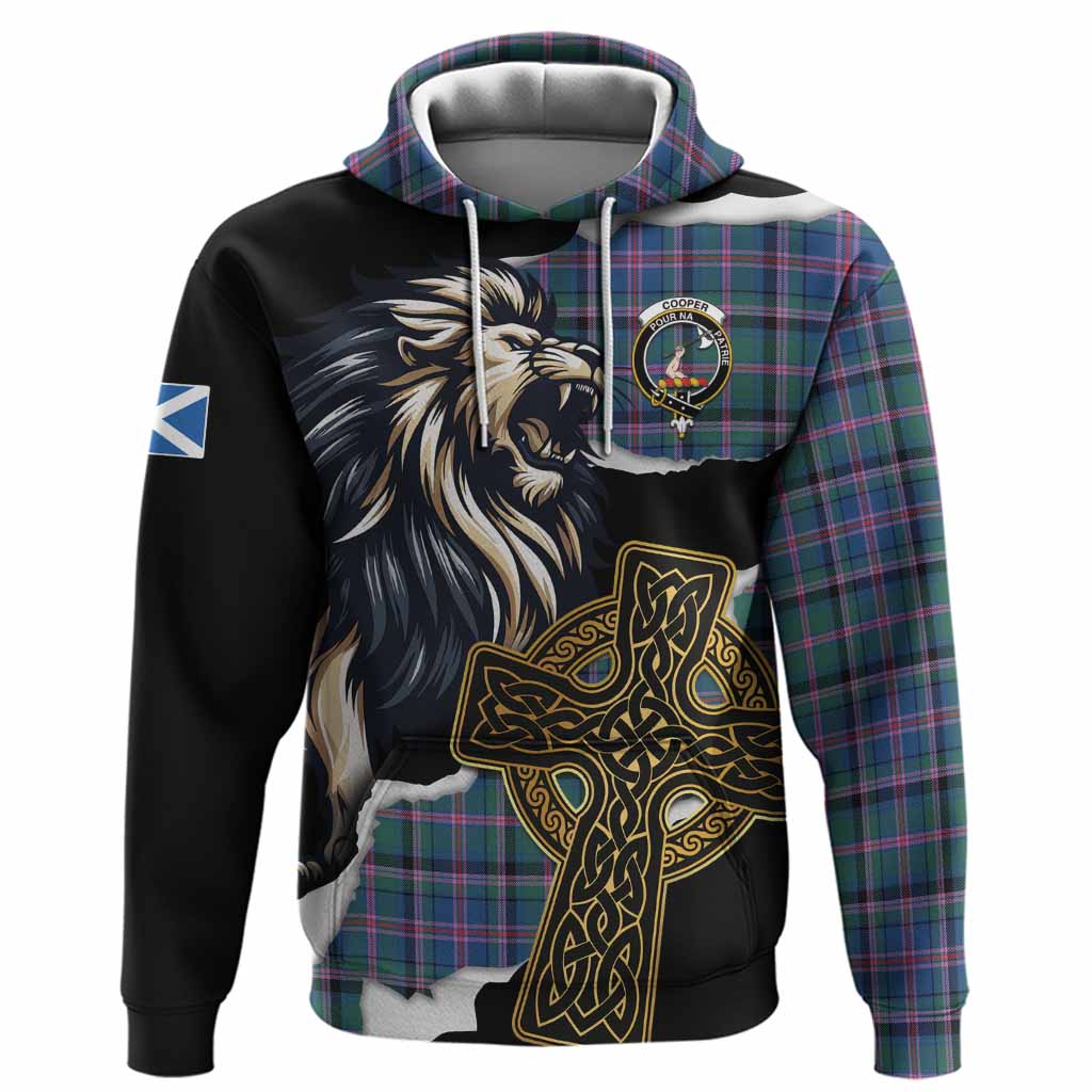 Cooper Tartan Scottish Hoodie Lion Celtic Heritage