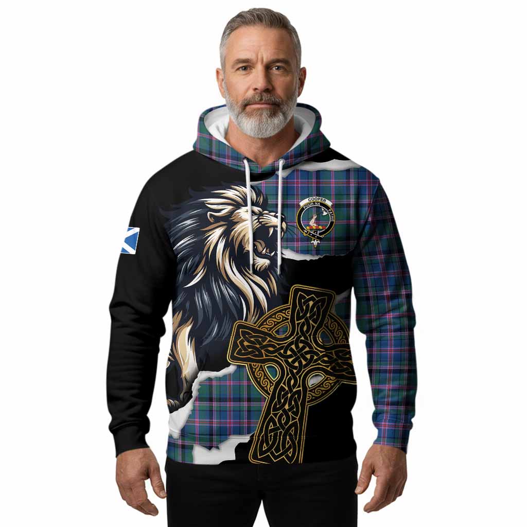 Cooper Tartan Scottish Hoodie Lion Celtic Heritage