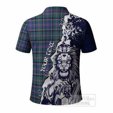 Cooper Tartan Scottish Polo Shirt Angry Lion With Soccer Ball Style