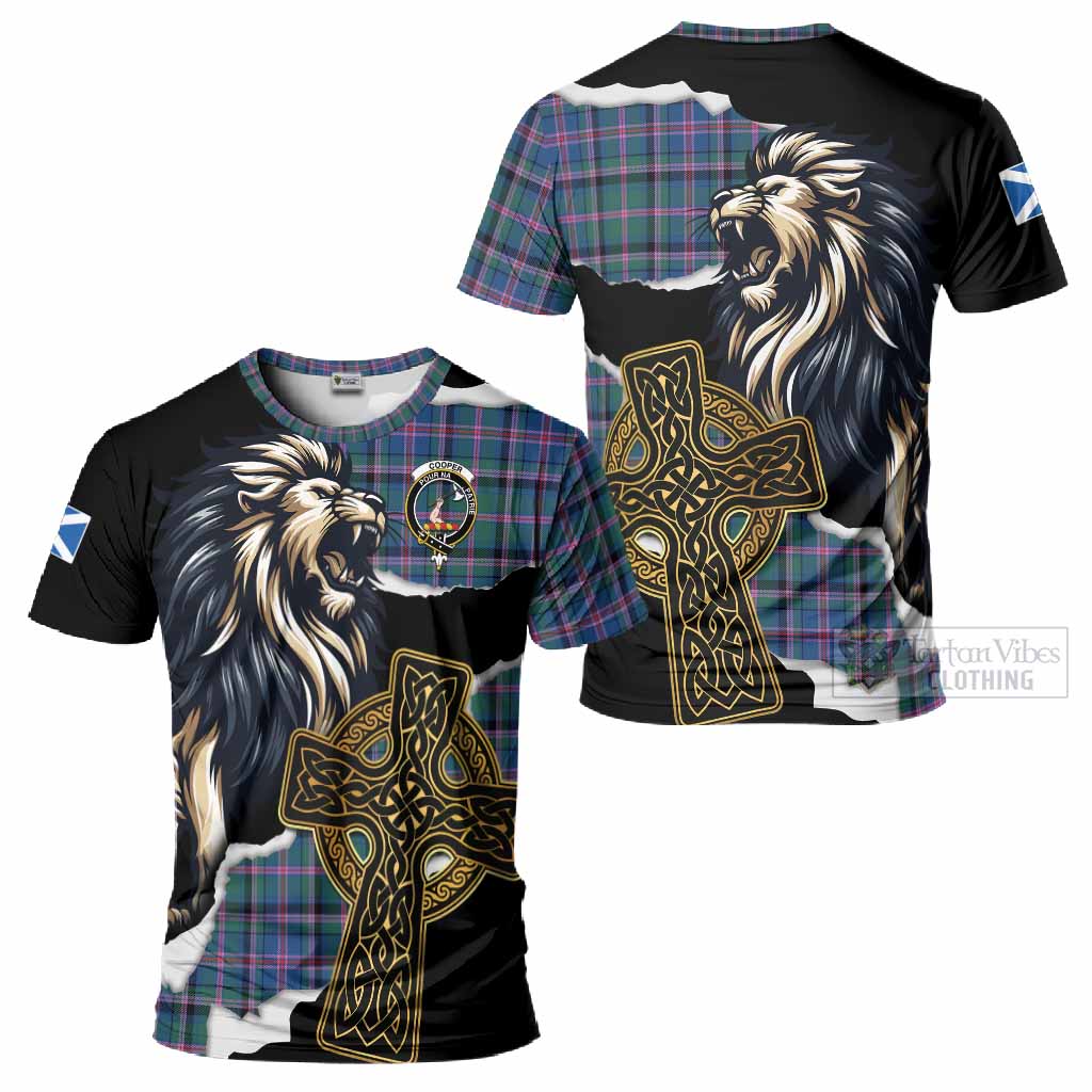Cooper Tartan Scottish T-Shirt Lion Celtic Heritage