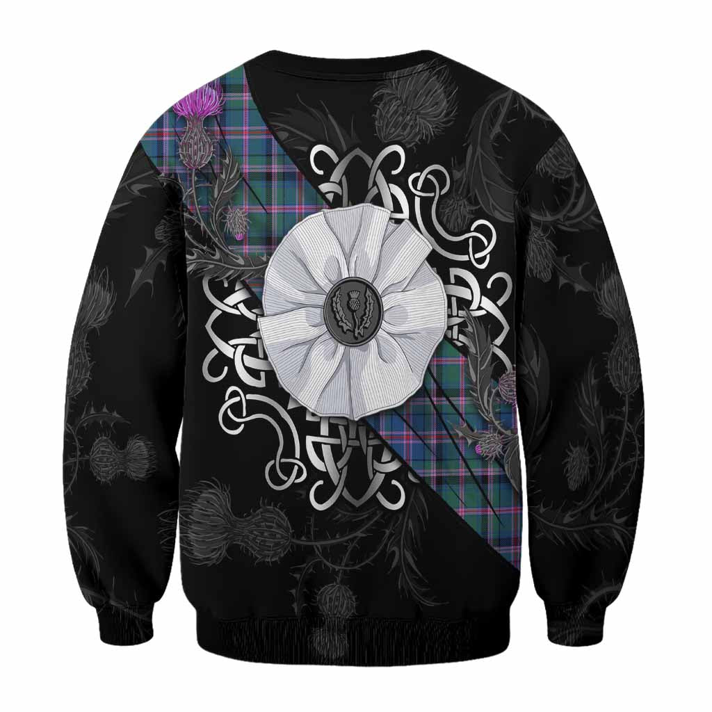 Cooper Tartan Sweatshirt Jacobite White Rose - Tartan Vibes Clothing