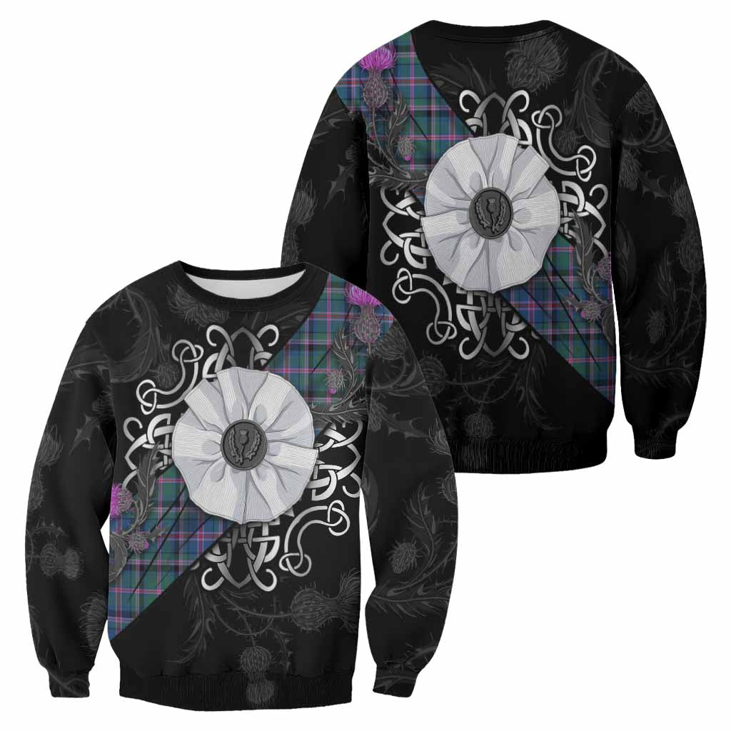 Cooper Tartan Sweatshirt Jacobite White Rose - Tartan Vibes Clothing