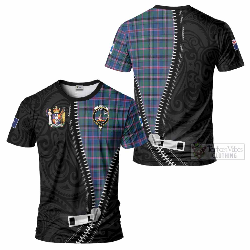 Cooper Tartan T-Shirt New Zealand Pattern Unique Zipper Stylized