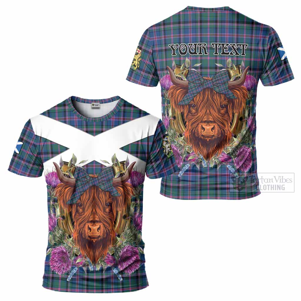 Cooper Tartan T-Shirt Scottish Thistle Heilan Coo