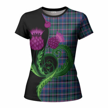 Cooper Tartan Women T shirt Traditional Scottish Thistle