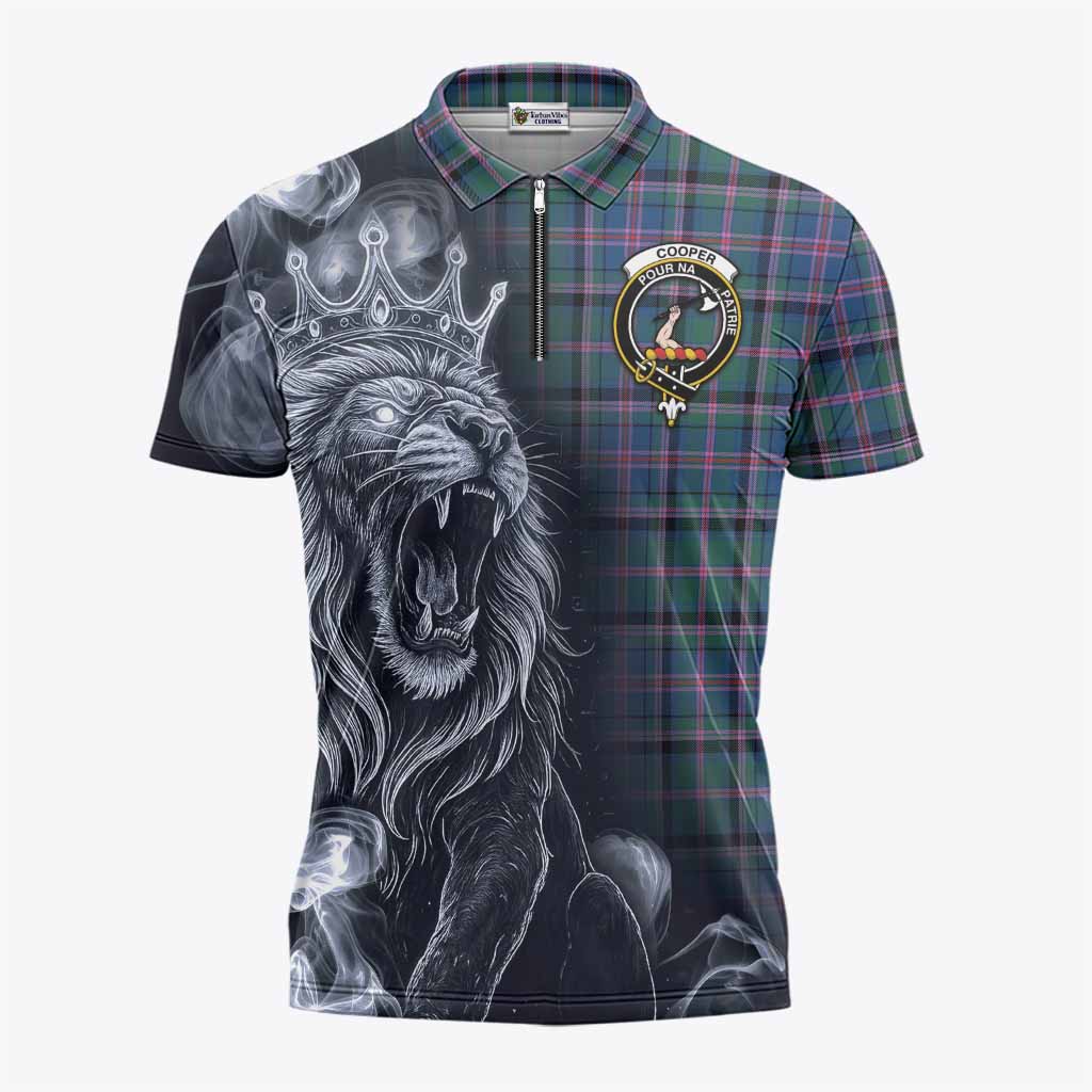 Cooper Tartan Zipper Polo Shirt Roaring Lion Heritage