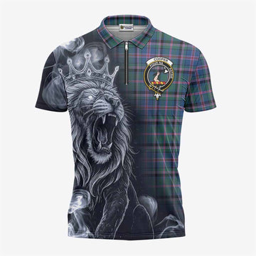 Cooper Tartan Zipper Polo Shirt Roaring Lion Heritage