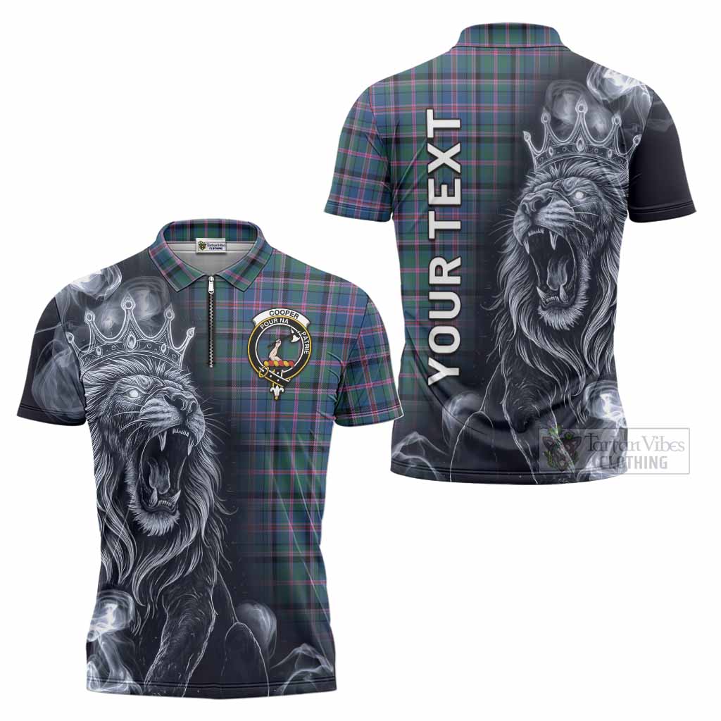 Cooper Tartan Zipper Polo Shirt Roaring Lion Heritage