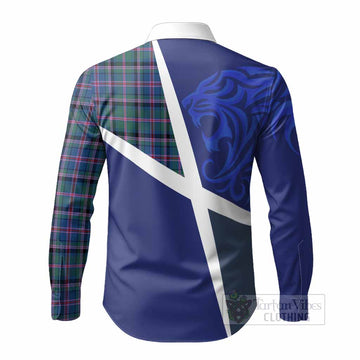 Cooper The Scottish Football Crest Long Sleeve Button Shirts Lion-Tartan Army