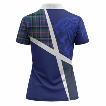 Cooper The Scottish Football Crest Women Polo Shirt Lion-Tartan Army