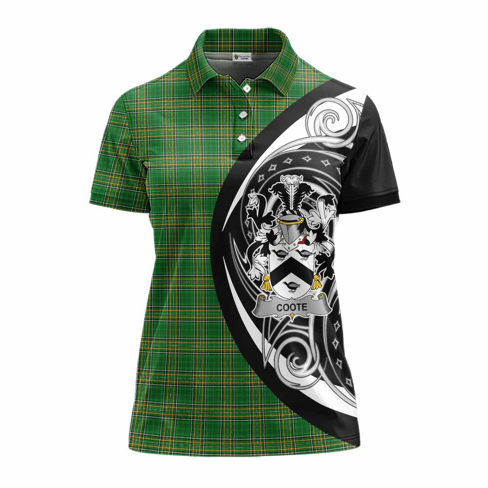 Coote Irish Clan Women's Polo Shirt Celtic Circle Style Women - Tartan Vibes Clothing