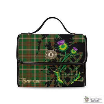Copeland Tartan Waterproof Canvas Bag with Scotland Map and Thistle Celtic Accents